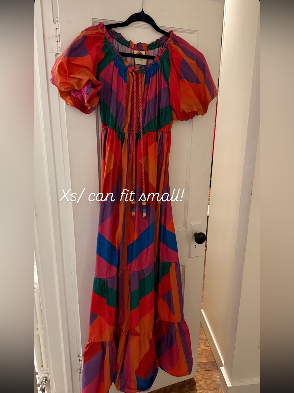 FARM Rio Bright Multicolor Off-Shoulder Maxi Dress - Picture 2 of 2